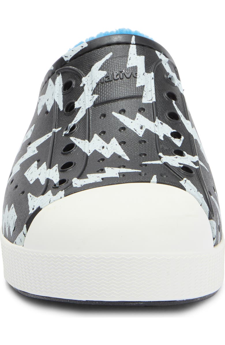 Native Shoes Kids' Jefferson Cozy Slip-On Clog, Alternate, color, Black/ Shell White/ Lghtnglow