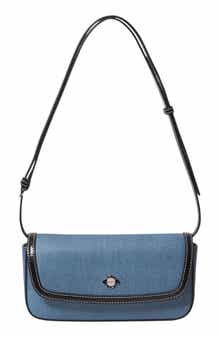 Oryany Moroccan Denim Print Leather Crossbody Phone Wallet