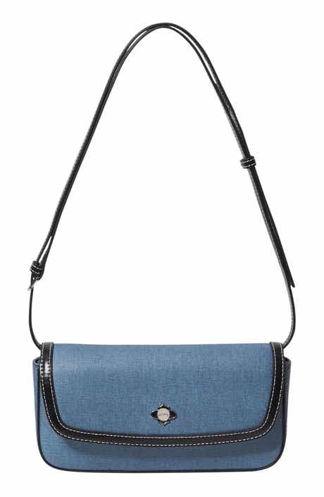 Oryany Moroccan Denim Print Leather Crossbody Phone Wallet