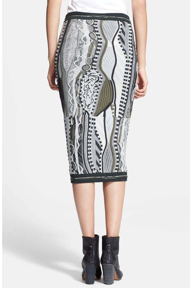 x Coogi Knit Skirt, Alternate, color, FLYNT GREEN