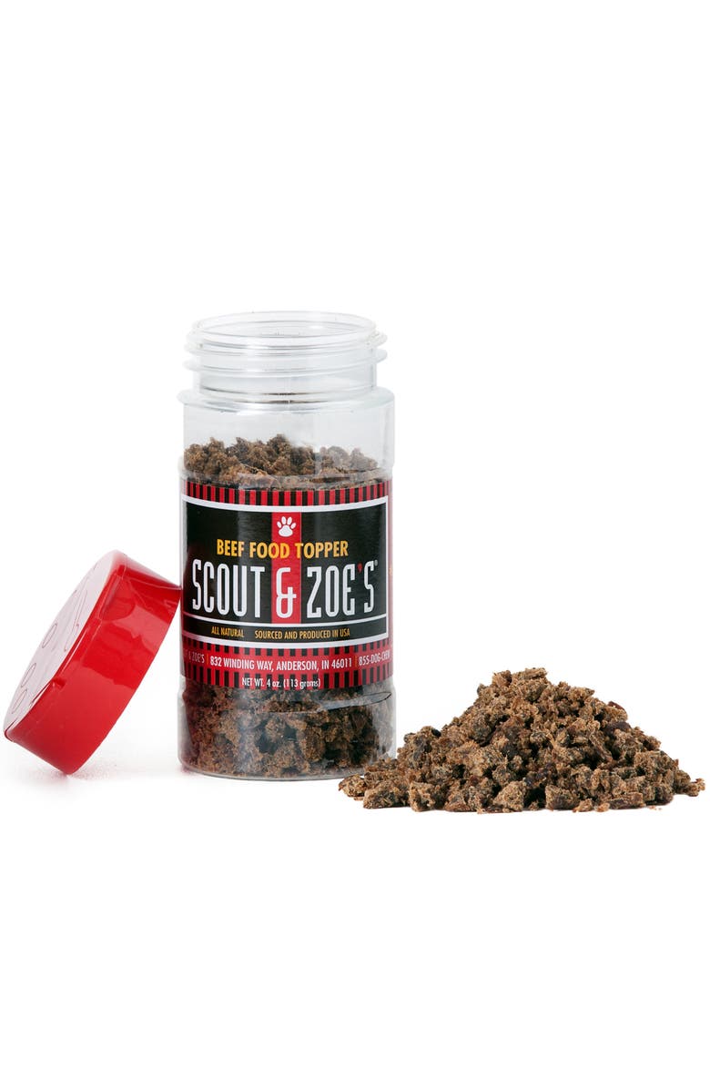 Scout & Zoe's Pet Food Topper, Beef, 4oz Bottle, Dogs & Cats, Grain Free, Alternate, color, Multicolored