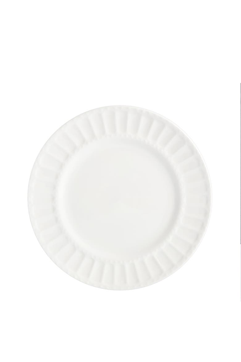 Gracious Dining Embossed 40-Piece Porcelain Dinnerware Set, Alternate, color, White