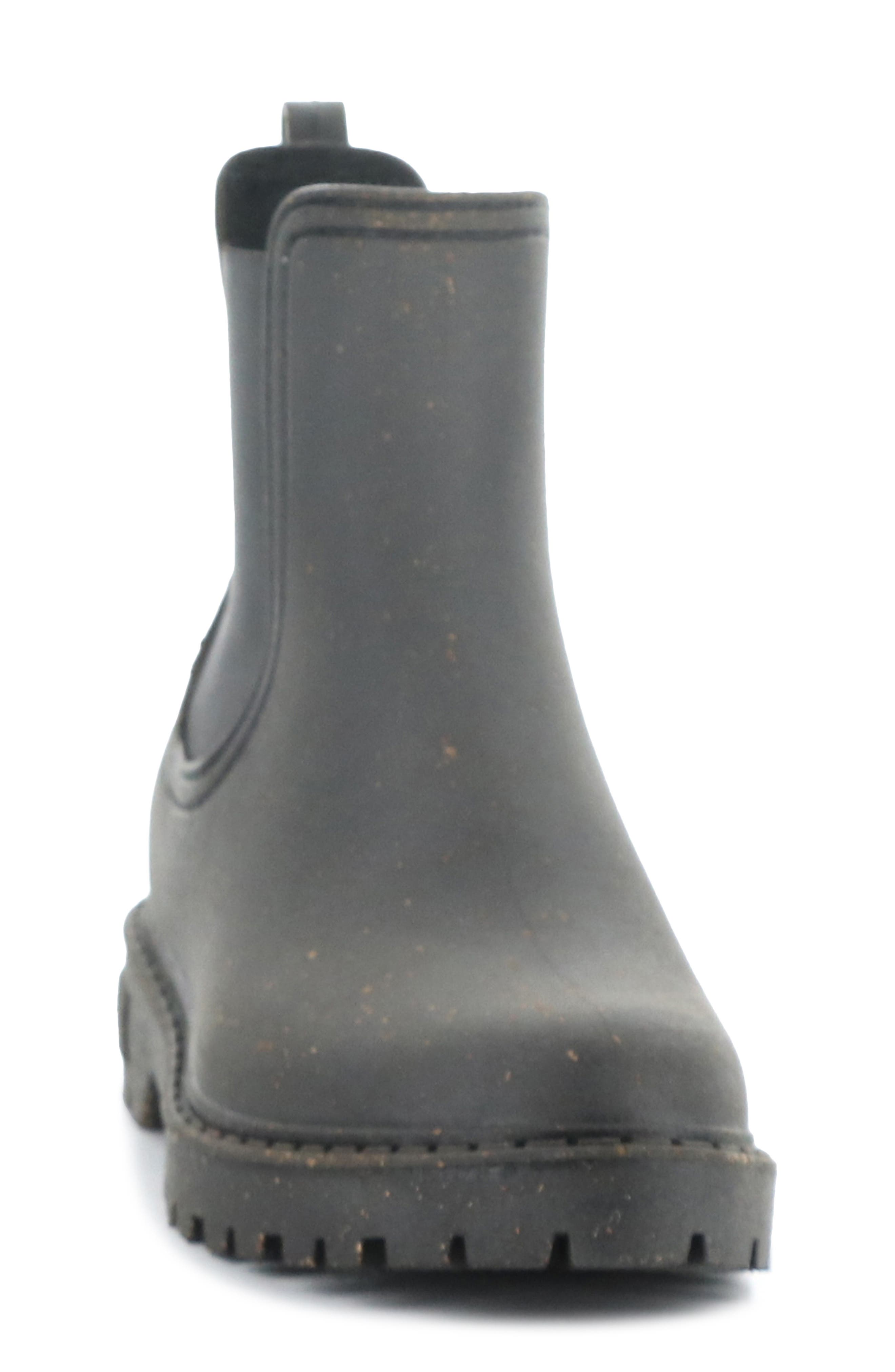 Asportuguesas by Fly London Oak Waterproof Chelsea Boot, Alternate, color, Black Rubber Cork