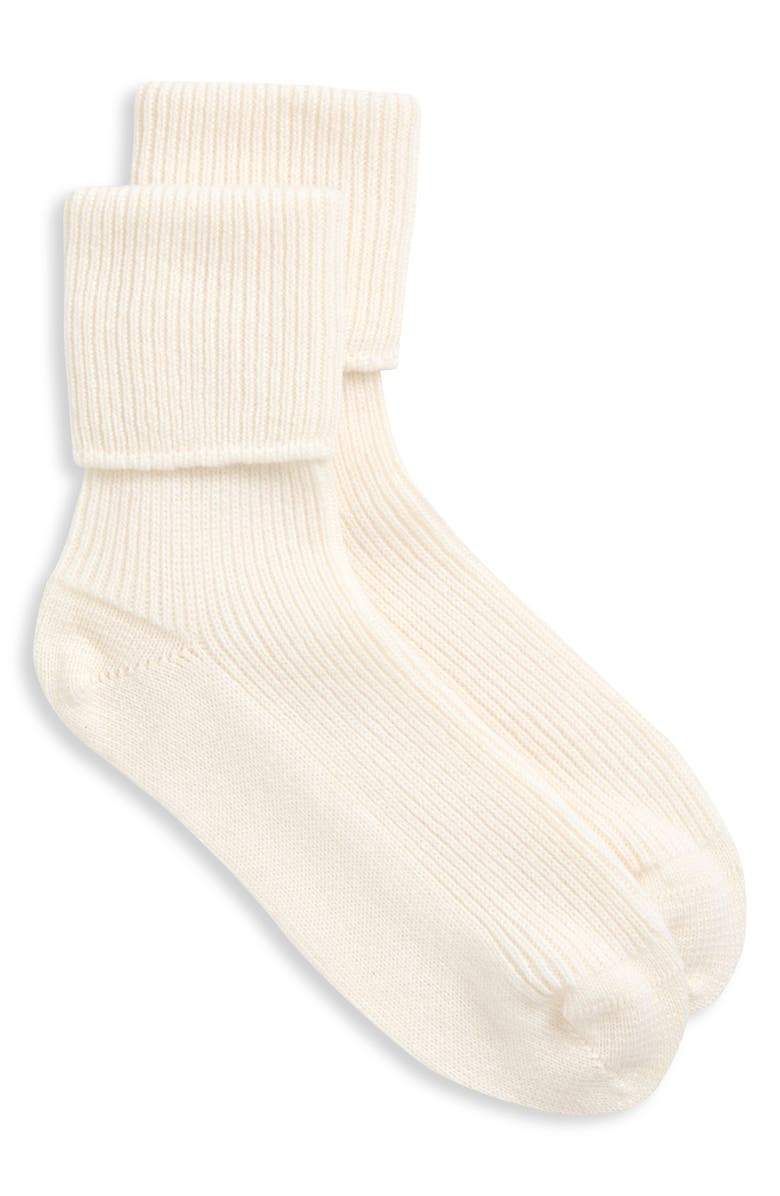 Johnstons of Elgin Cashmere Travel Socks, Main, color, Luna Sa0606