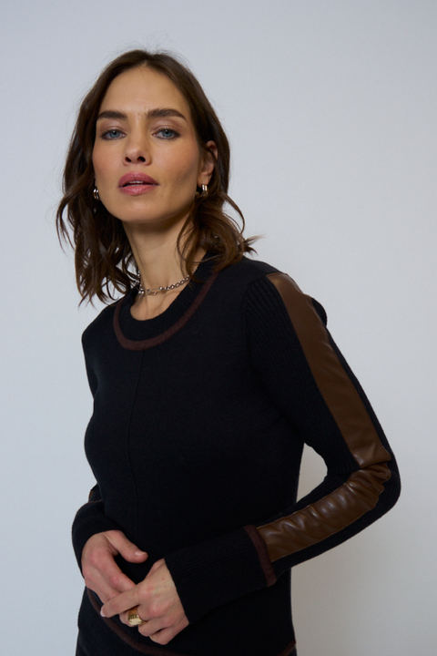 Atlas Leather Accent Crew