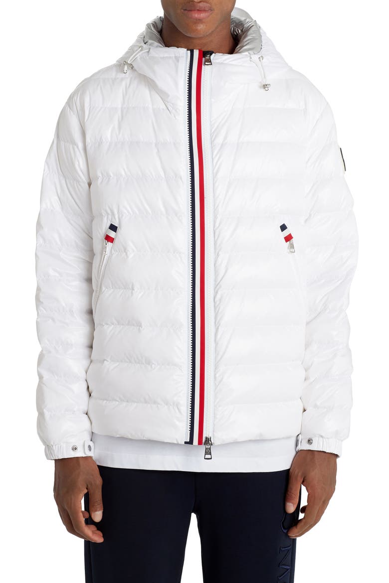Blesle Water Resistant Down Puffer Coat, Main, color, WHITE