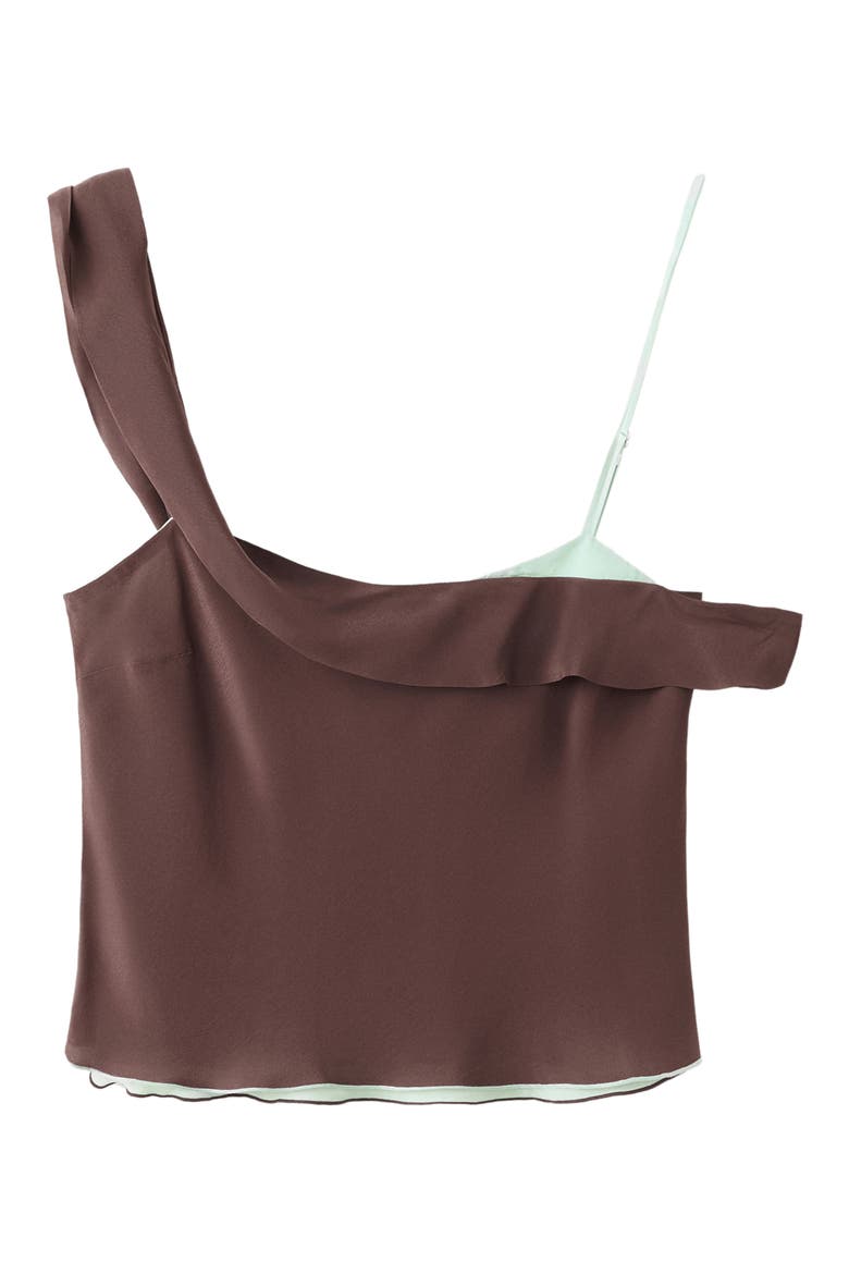 Mixed Asymmetrical Top, Main, color, BROWN