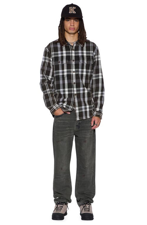 Ksubi Rose Bowl 1999 Check Cotton Button-up Shirt In Black