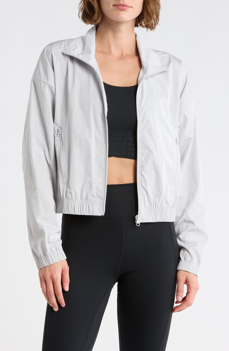 YOGALICIOUS Radiant Zip Pocket Jacket, Main, color, Lunar Dust