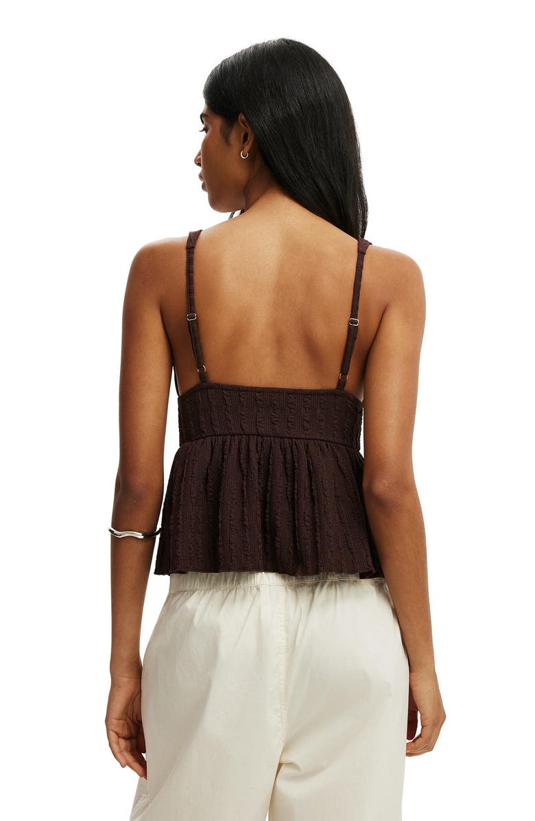 Cotton On Women's Greta Babydoll Tank, Alternate, color, Dark Oak