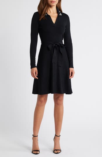 Cece embellished collar dress hotsell