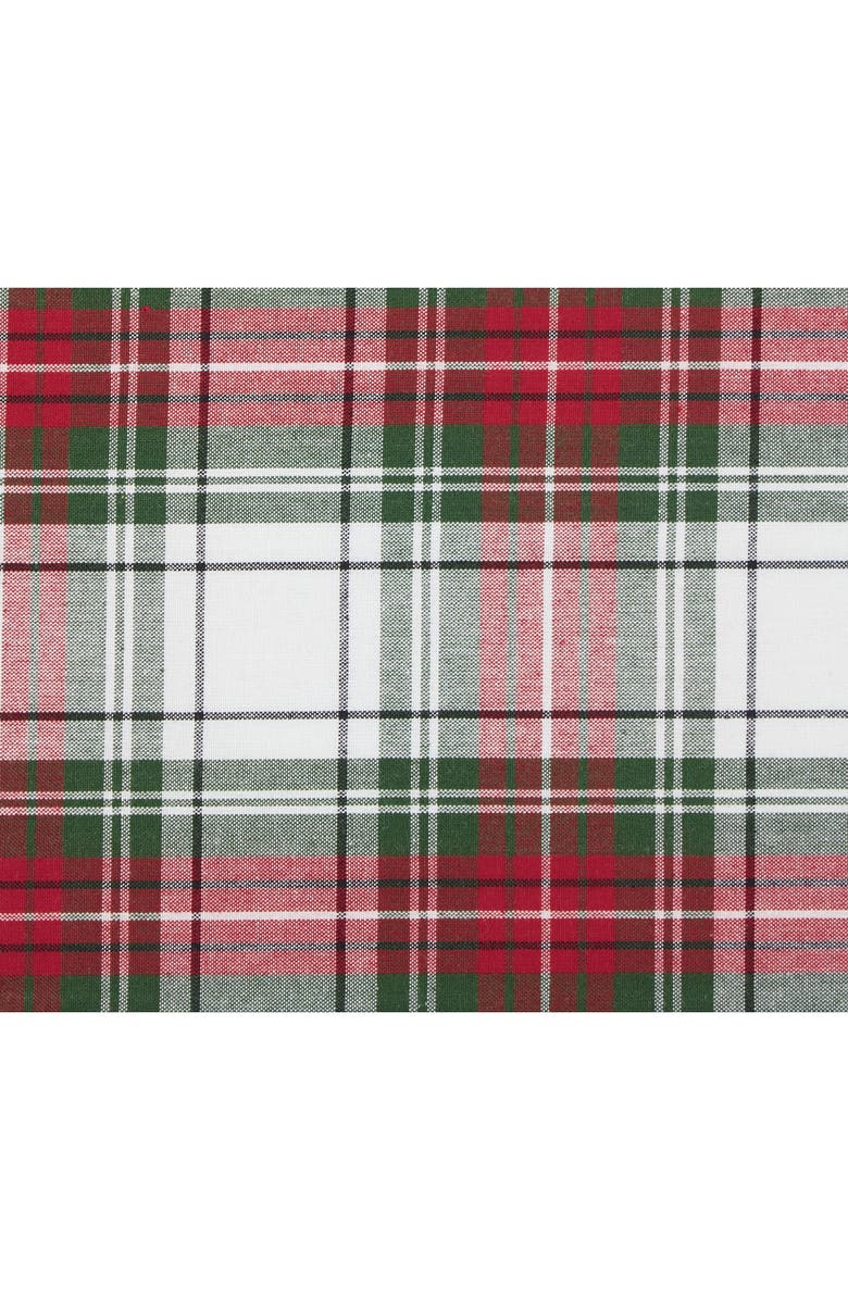 Design Imports Christmas Plaid Cotton Table Runner, Alternate, color, Christmas Plaid