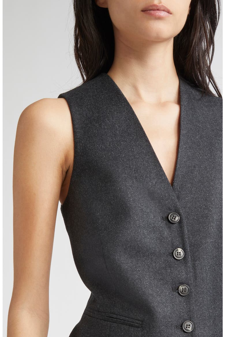 Wool Blend Vest, Alternate, color, 168 CARBON