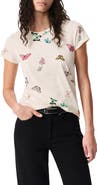 rag & bone Ozzy Butterfly Print Cotton Blend T-Shirt