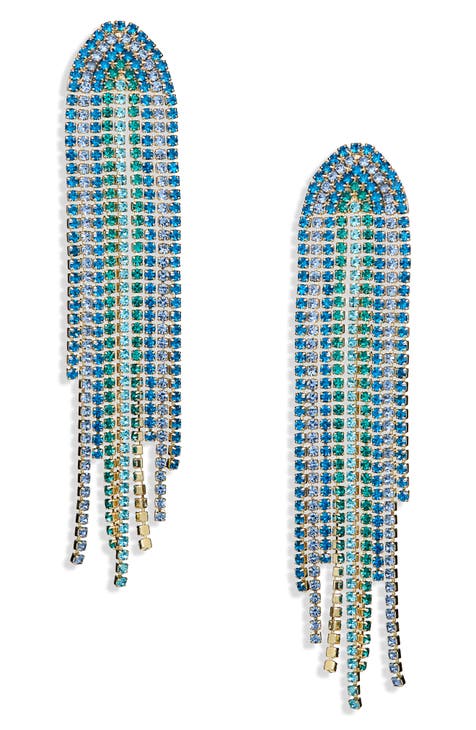 Pavé Tassel Drop Earrings