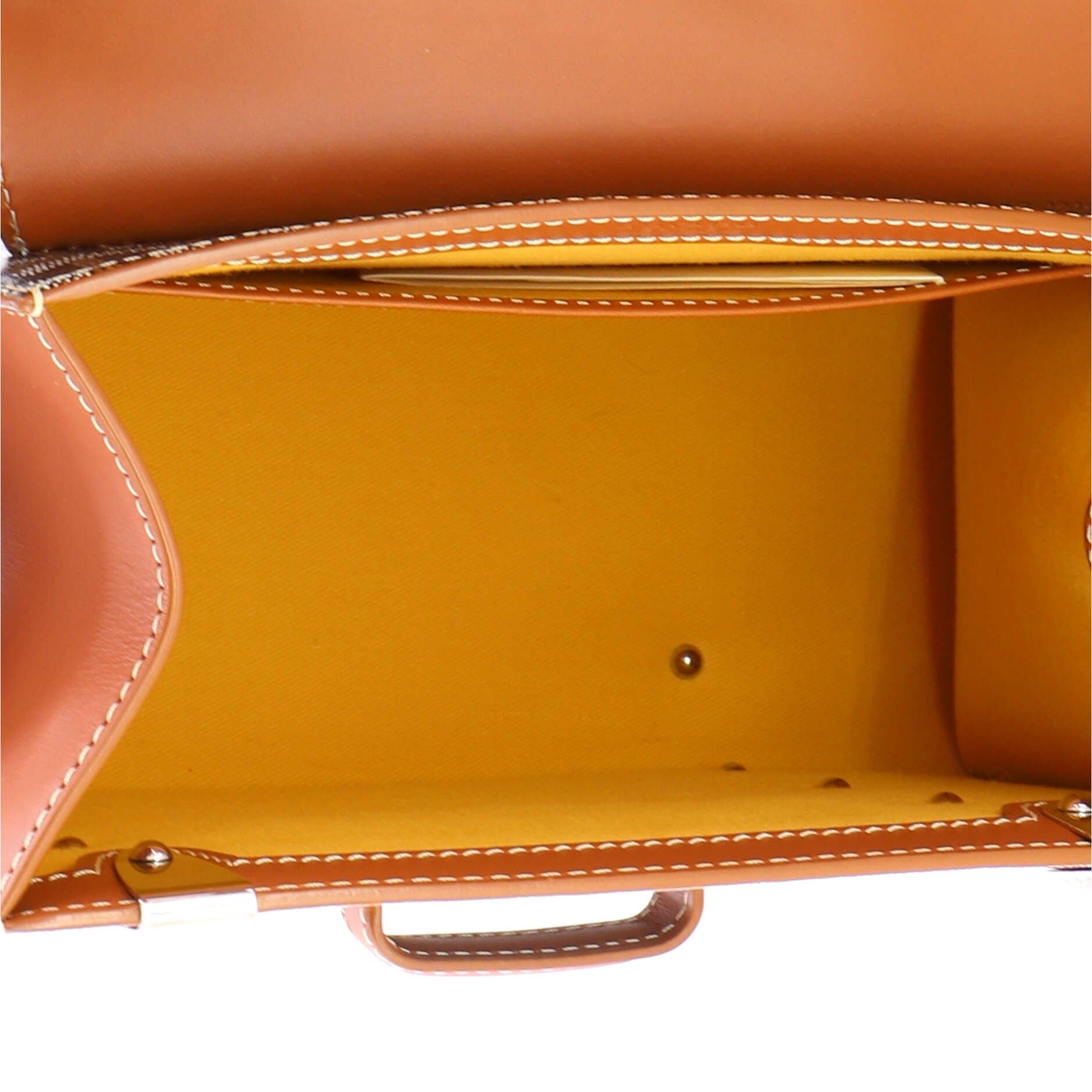 Saigon Top Handle Bag Coated Canvas with Leather PM, Alternate, color, Brown