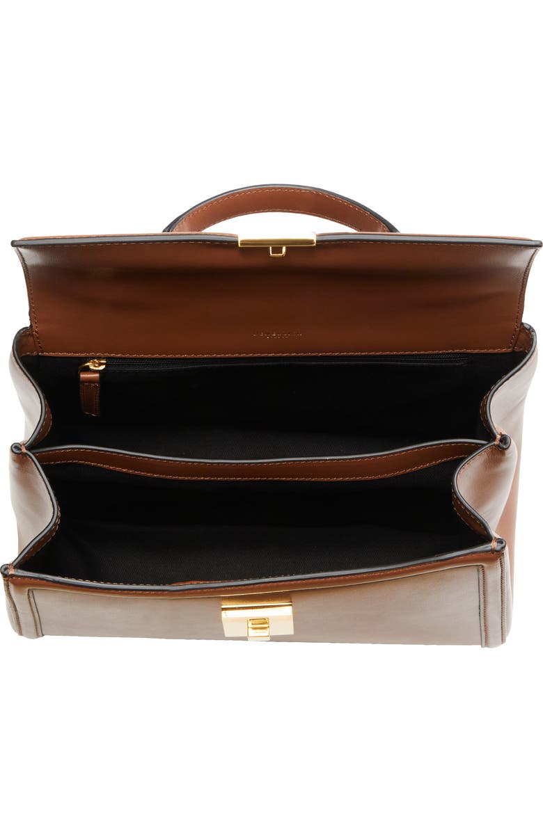 DeMellier Medium Paris Leather Top Handle Bag, Alternate, color, Tan W/ Be F02