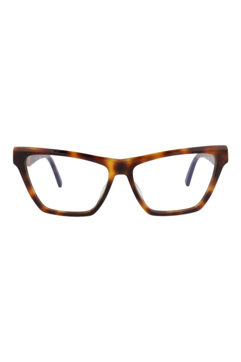 58mm Cat Eye Optical Glasses, Main, color, HAVANA HAVANA TRANSPARENT