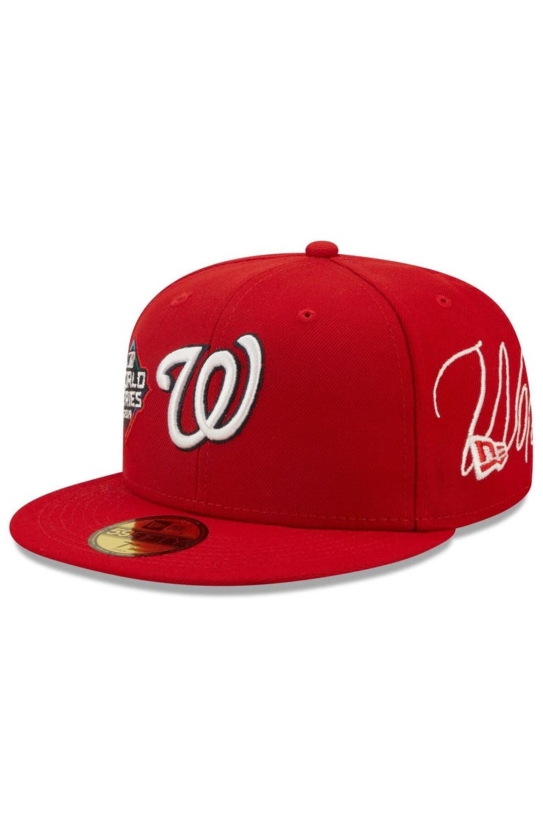 New Era Men's New Era Red Washington Nationals Historic World Series Champions 59FIFTY Fitted Hat, Alternate, color, 