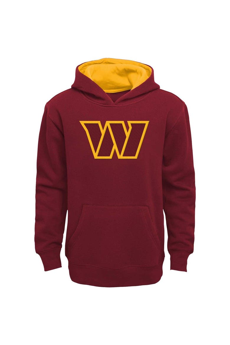 Youth Burgundy Washington Commanders Prime Pullover Hoodie, Main, color, Burgundy