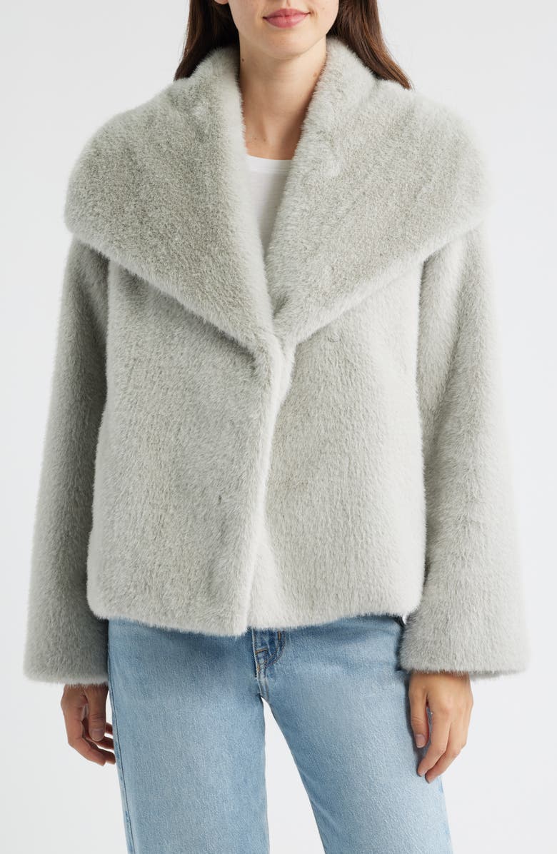 Sam Edelman Faux Fur Jacket, Main, color, Moon Stone
