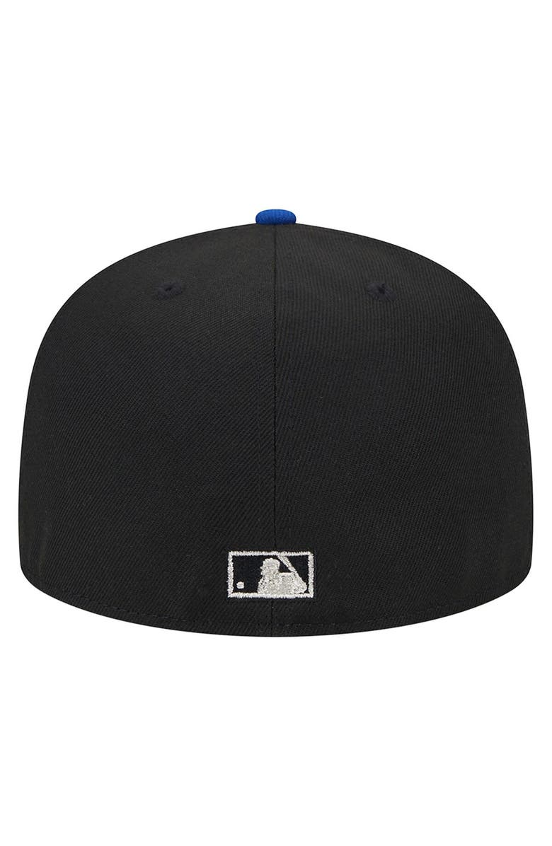 New Era Men
s New Era Black Toronto Blue Jays Metallic Camo 59FIFTY Fitted Hat, Alternate, color, 