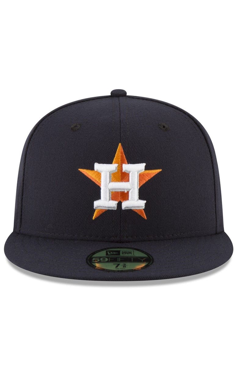 New Era Men's New Era Navy Houston Astros 2022 Postseason Game Side Patch 59FIFTY Fitted Hat, Alternate, color,