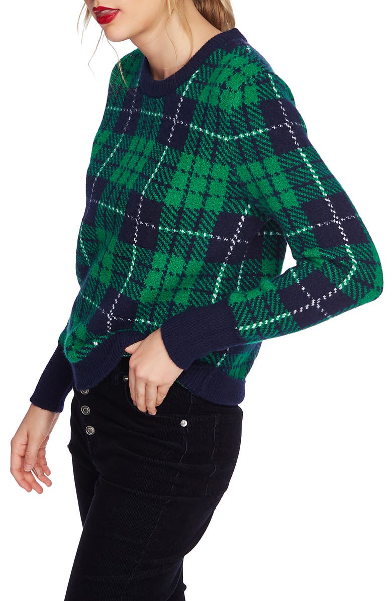Court & Rowe Cozy Bouclé Plaid Sweater, Alternate, color, 