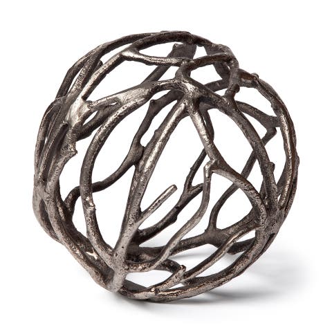Sphaira Cast Aluminum Decorative Tree Branch Orb