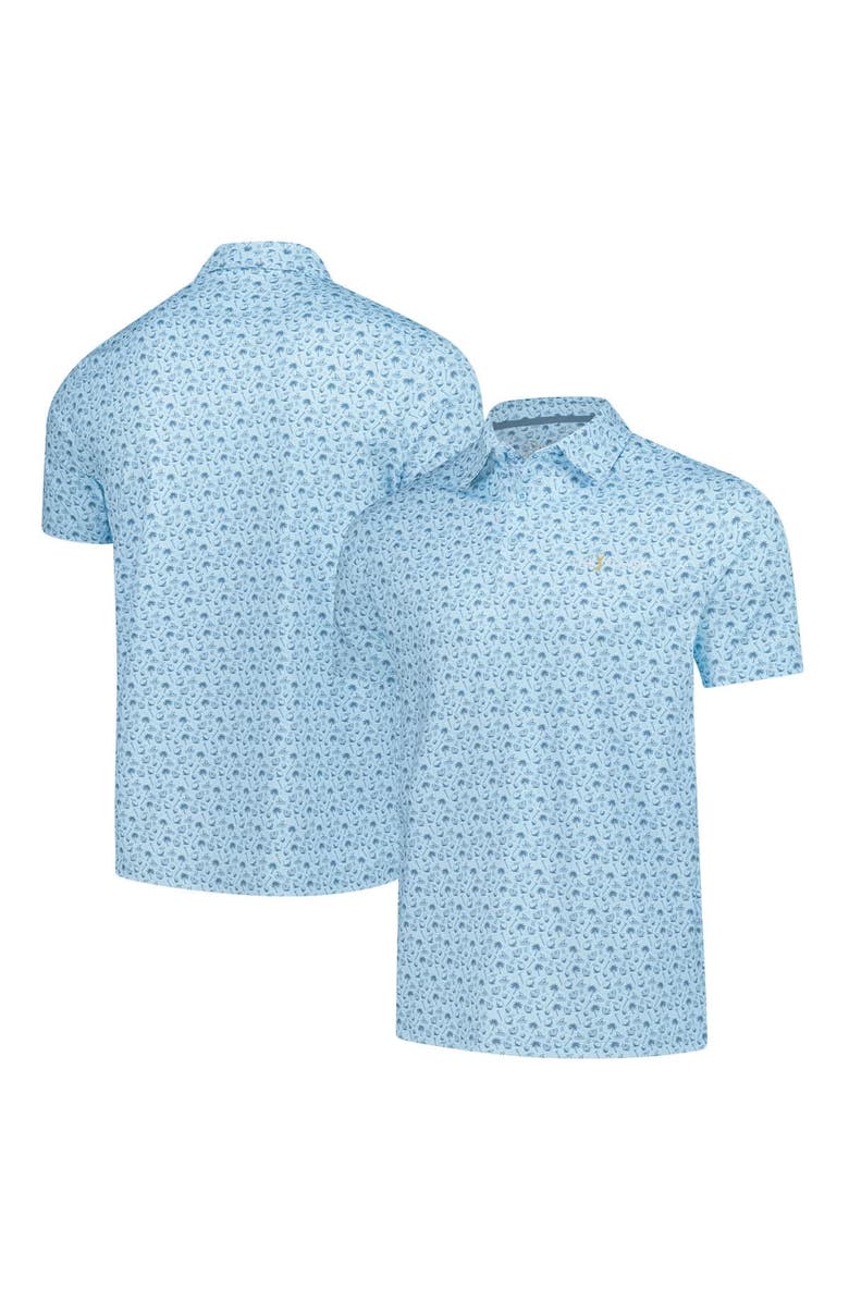 BARSTOOL GOLF Men's Barstool Golf  Light Blue THE PLAYERS Florida Printed Polo, Main, color, Light Blue