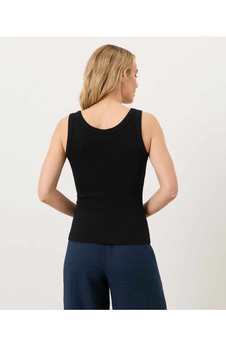 Pact Perfect Rib Scoop Neck Tank Made With Organic Cotton, Alternate, color, Black