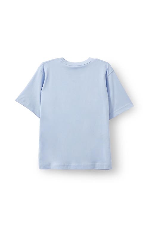 Shop Cotton On Kids Kid's Poppy Oversize Graphic Print Tee In Dawn Blue Sardines