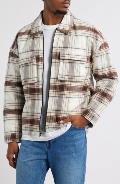Plaid Insulated Cotton Flannel Jacket