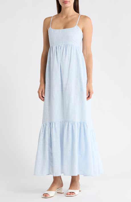 1.STATE Empire Waist Cotton Maxi Dress