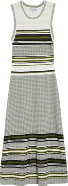 Veronica Beard Dawna Mixed Stripe Merino Wool Sweater Dress
