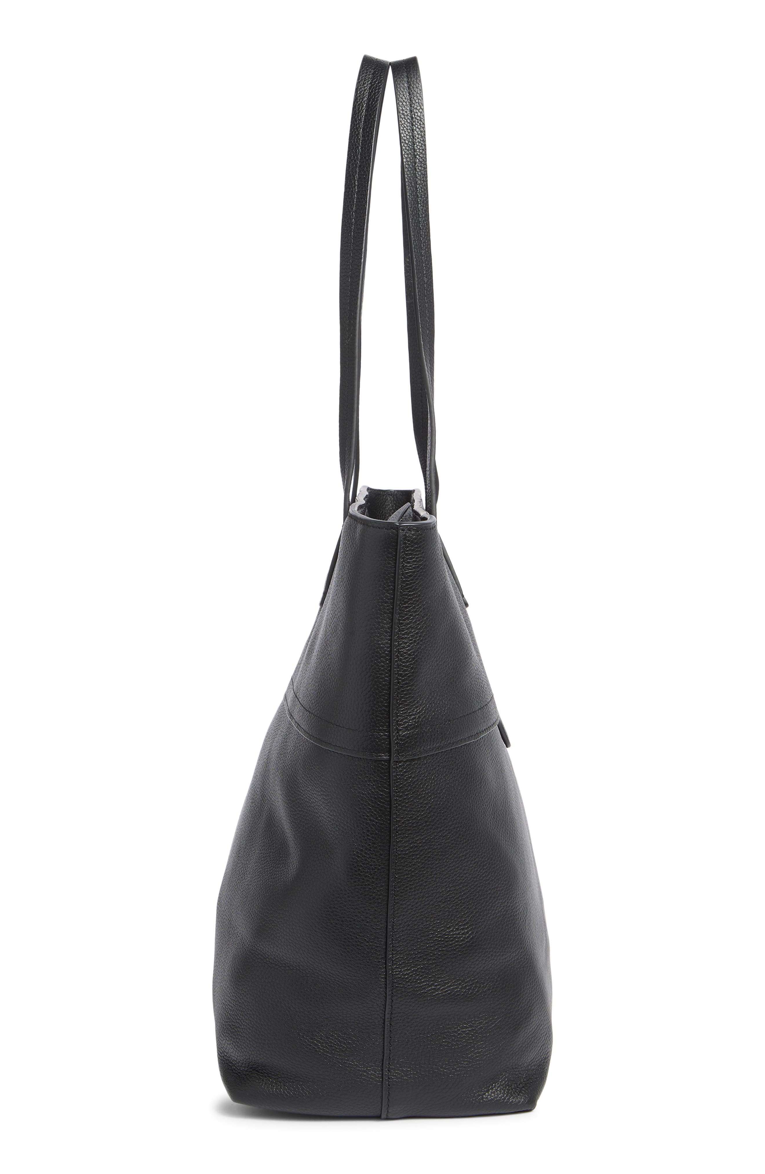 rag & bone Bryant Leather Tote Bag, Alternate, color, Black