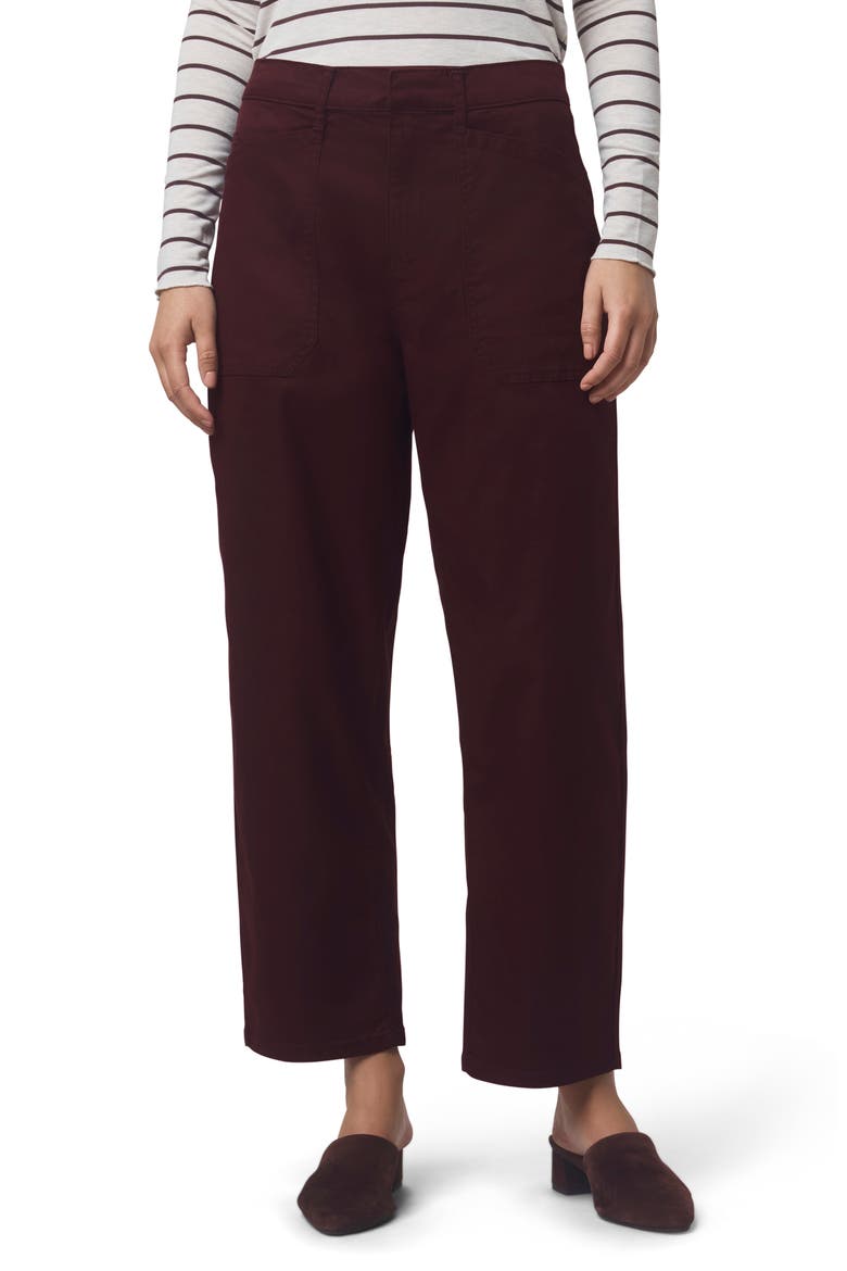 Carissa Twill Pants, Main, color, DARK PLUM PURPLE