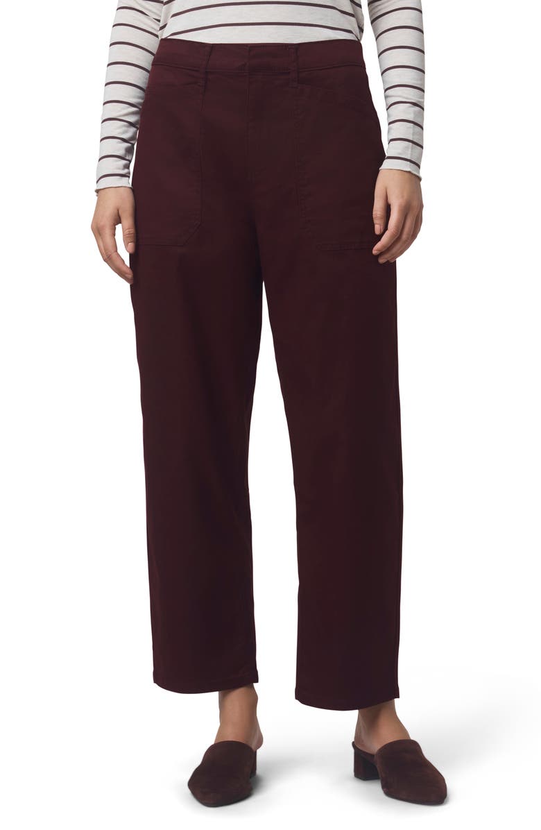 Splendid Carissa Twill Pants, Main, color, Dark Plum Purple