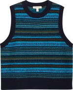 Seasalt Cornwall Annik Fair Isle Wool & Mohair Blend Sweater Vest