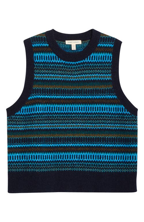 Seasalt Cornwall Annik Fair Isle Wool & Mohair Blend Sweater Vest In Multi