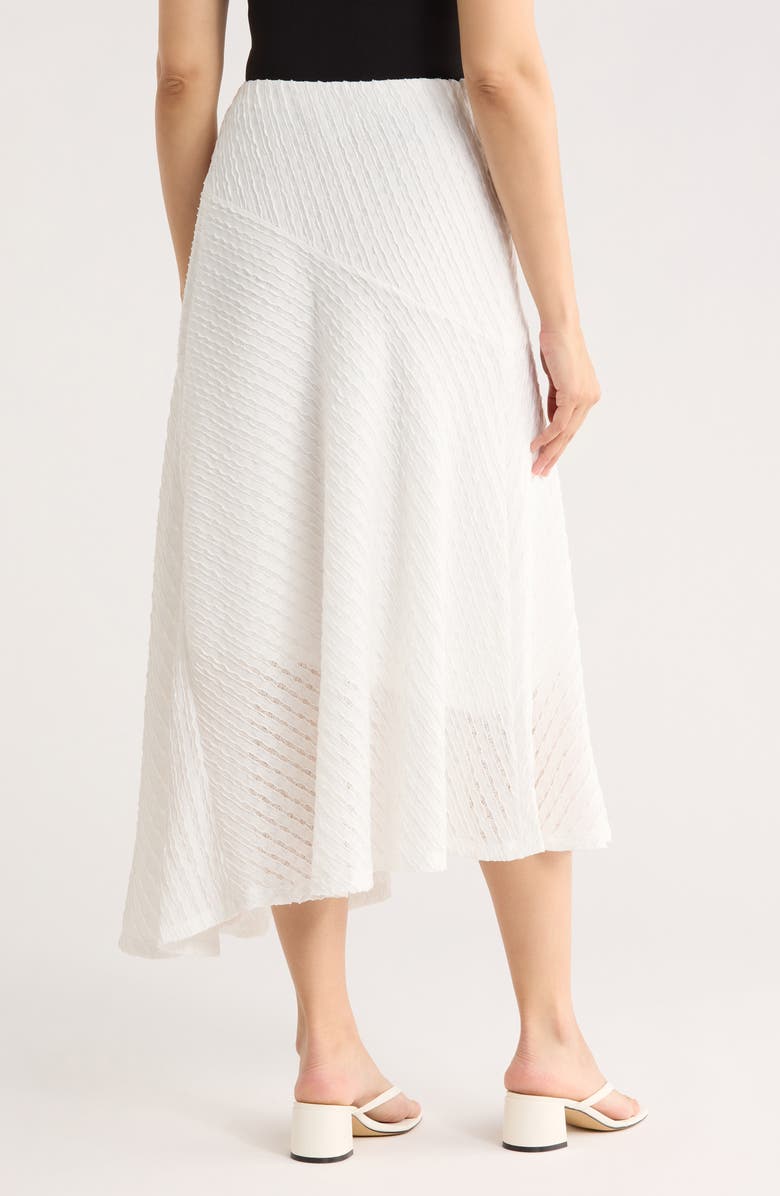 DKNY Open Texture Asymmetric Hem Knit Skirt, Alternate, color, Ivory