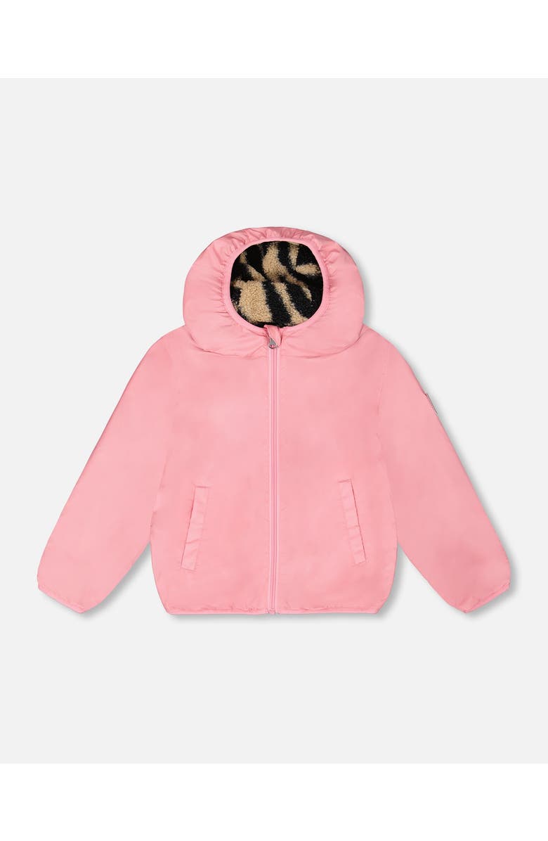 Deux par Deux Reversible Mid-Season Jacket Zebra, Alternate, color, Pink