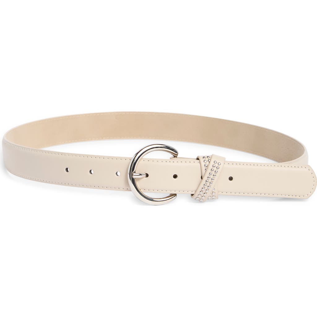 Vince Camuto Studio Stud X Keeper Faux Leather Belt in Stone at Nordstrom Rack, Size Large