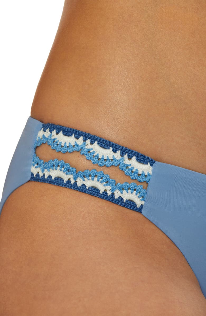 Lucky Brand Malaga Crochet Tab Bikini Bottoms, Alternate, color, Wisteria