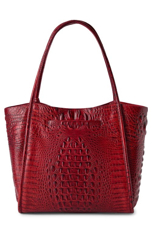 Brahmin Bailee Leather Tote In Red