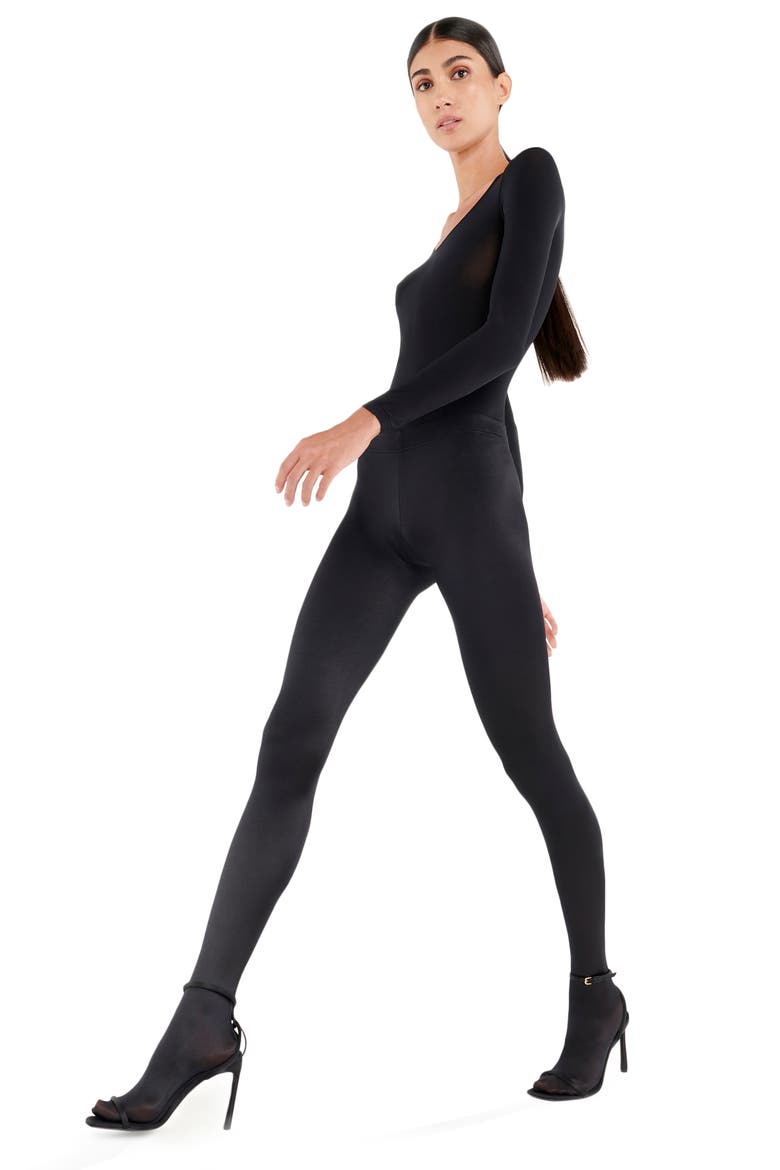 Opaque Tights, Alternate, color, BLACK