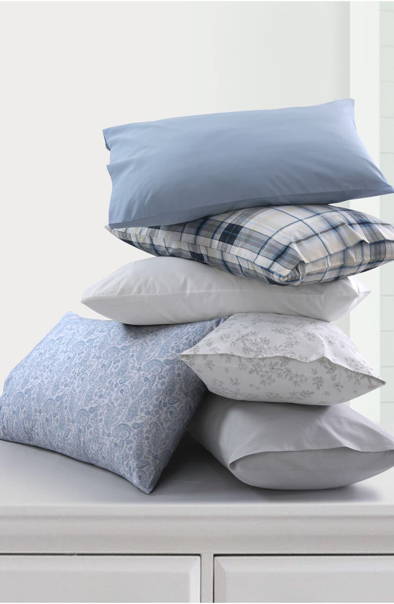 AZORES HOME 300 Thread Count Cotton Percale Sheet Set, Alternate, color, Grey