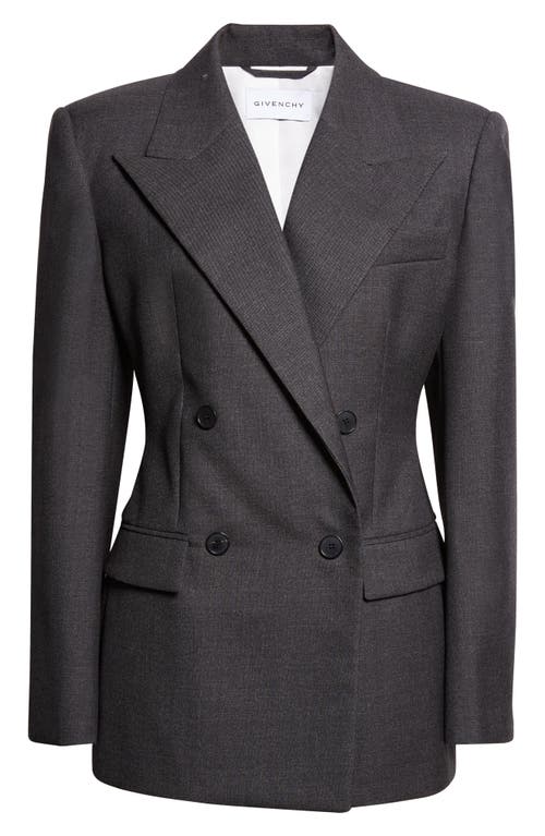 Givenchy Double Breasted Wool Jacket In Green