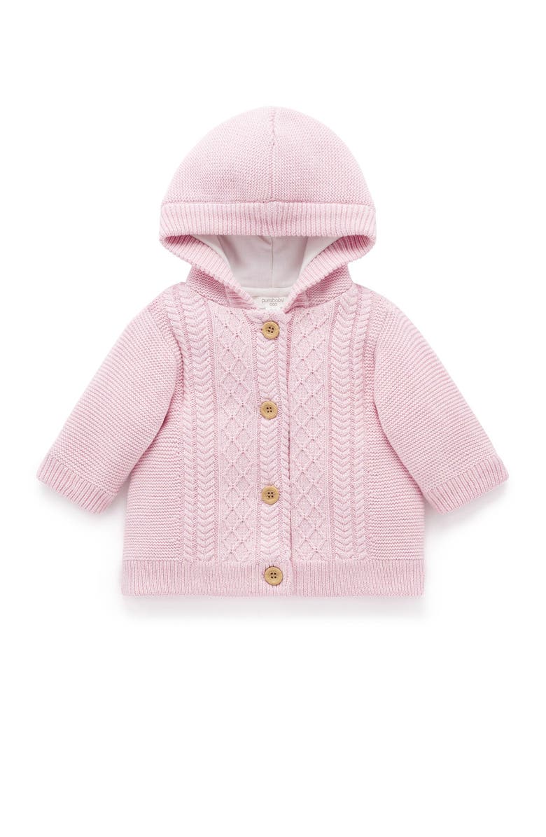 Purebaby Cable Padded Jacket, Main, color, Primrose Melange