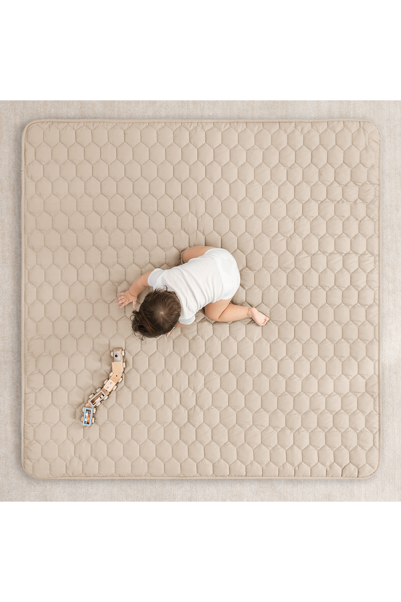 Premium Play Mat with Non-Slip Bottom, Square 56x56 inches, Alternate, color, Sand